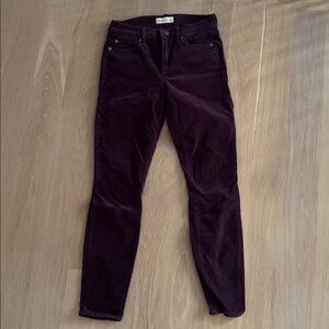 Gap Women's Corduroy Dark Purple Skinny Pants Size 27